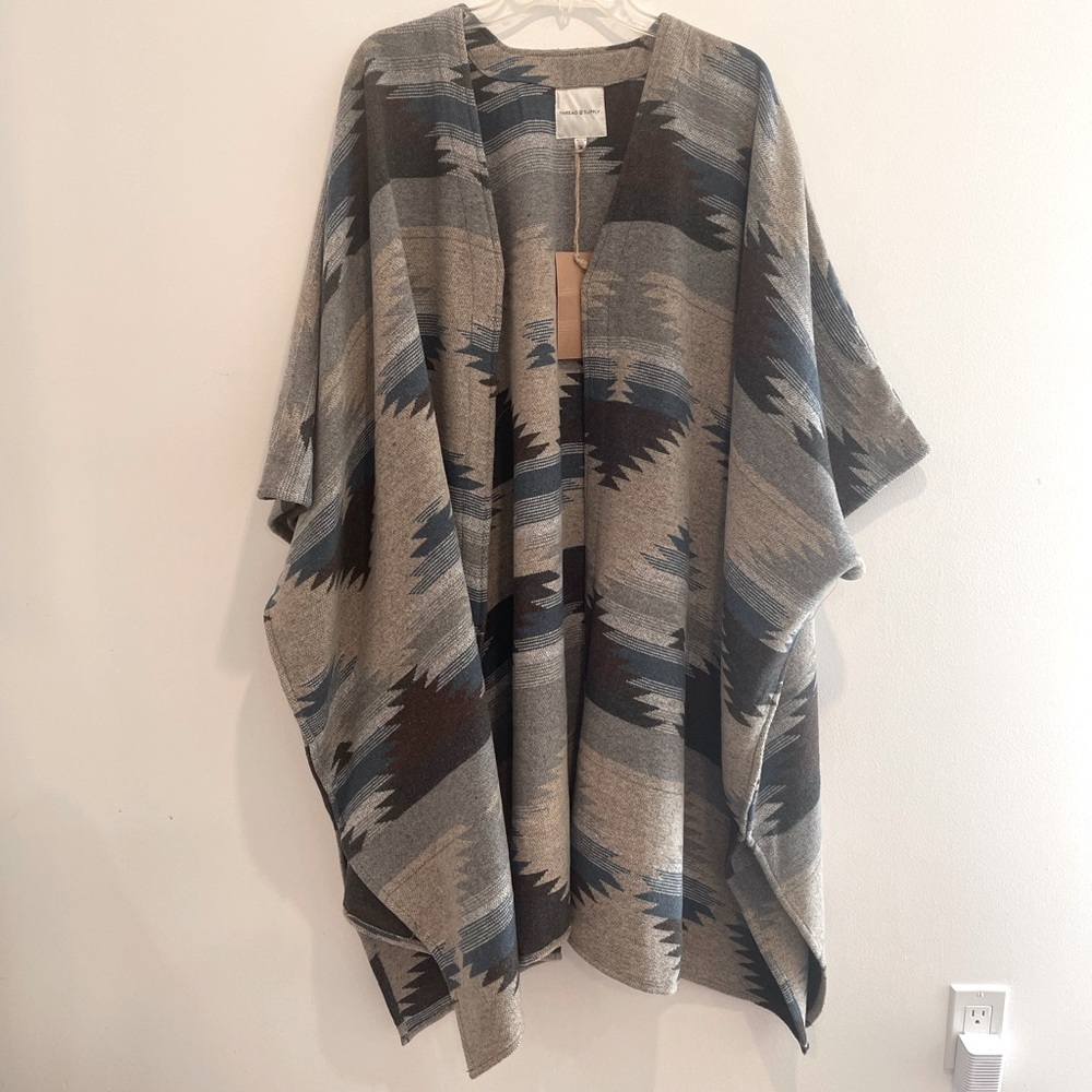 NWT Thread & Supply Jesse James Poncho OS
